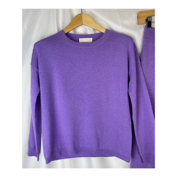 Lisa Yang Dea Sweater and Vivi Pant Set Lavender Purple Cashmere Size 1 NWT $975 - Picture 4 of 16
